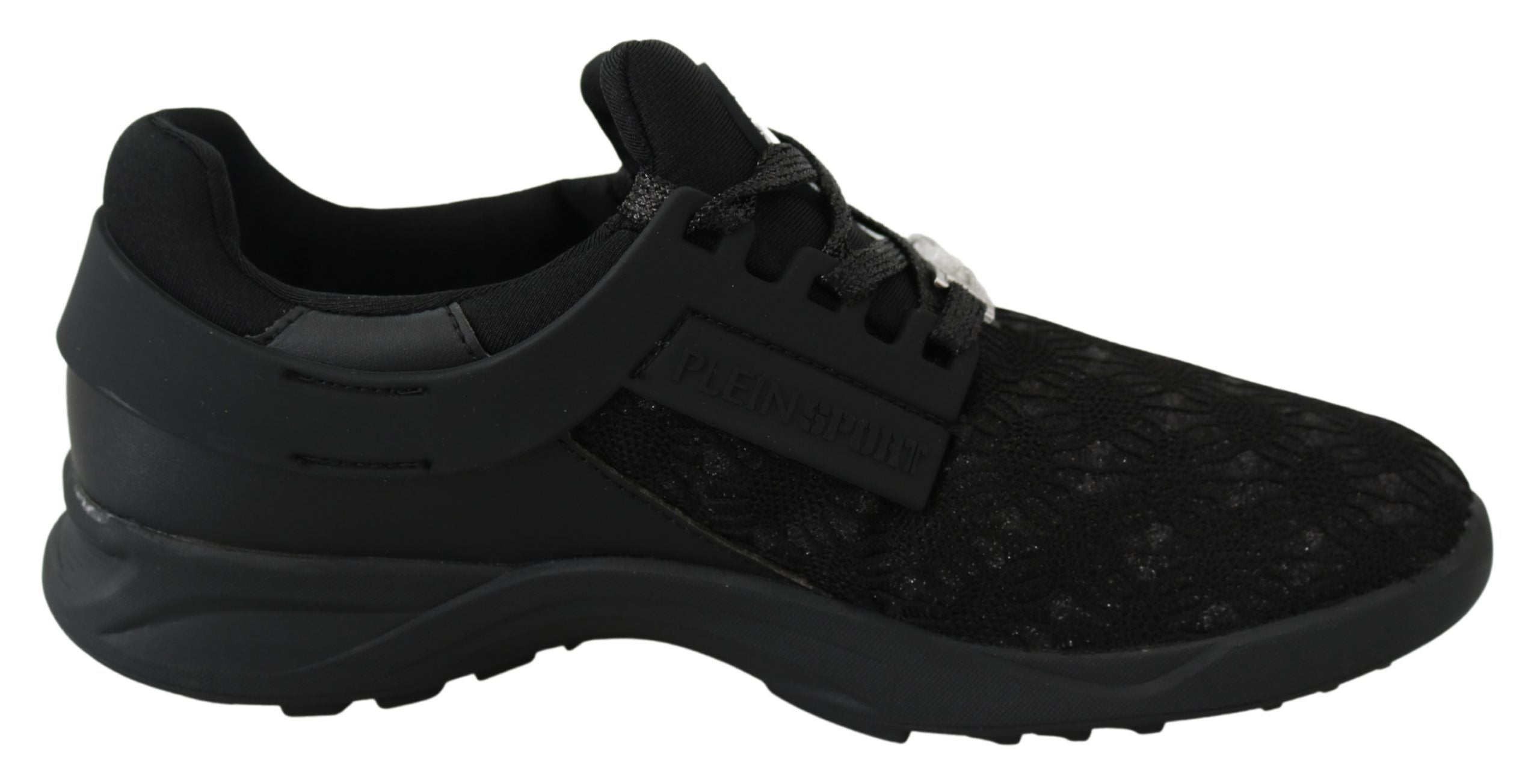 Plein Sport Black Polyester Runner Beth Sneakers Women's Shoes