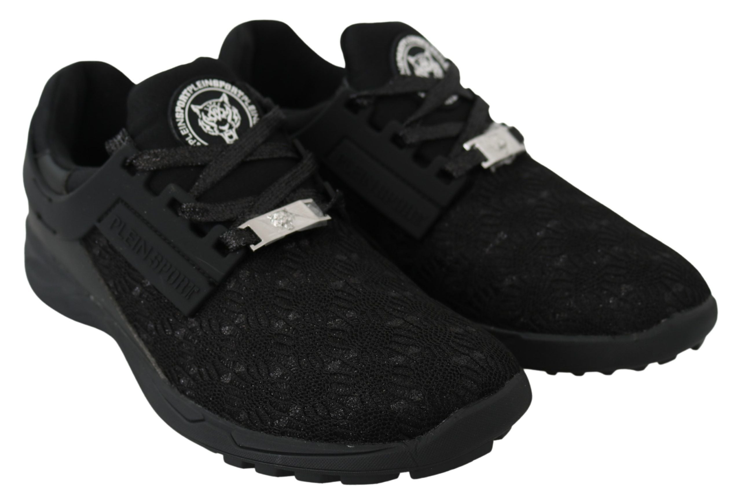 Plein Sport Black Polyester Runner Beth Sneakers Women's Shoes