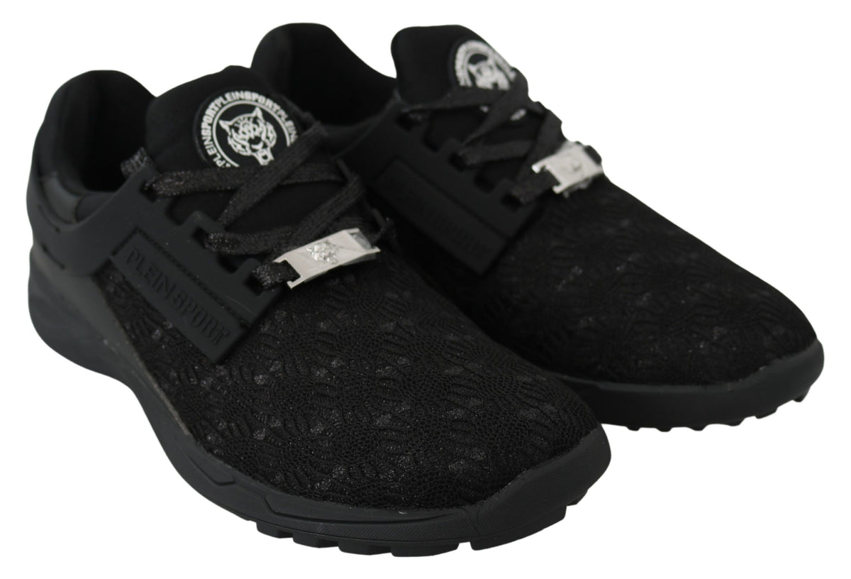 Plein Sport Black Polyester Runner Beth Sneakers Women's Shoes