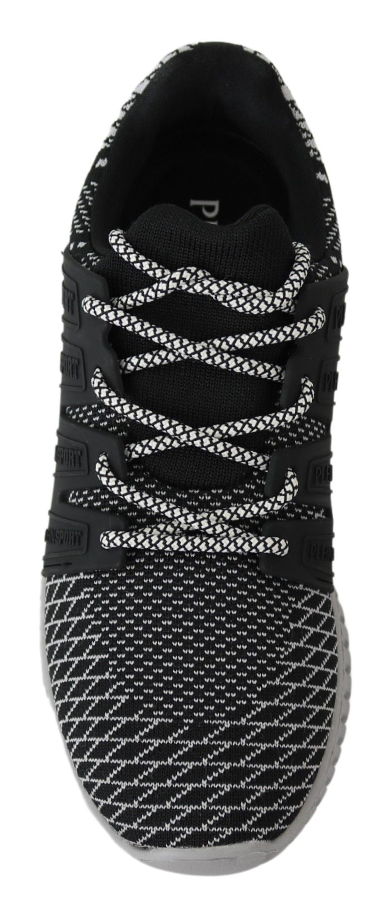 Plein Sport Black Polyester Runner Mason Sneakers Men's Shoes