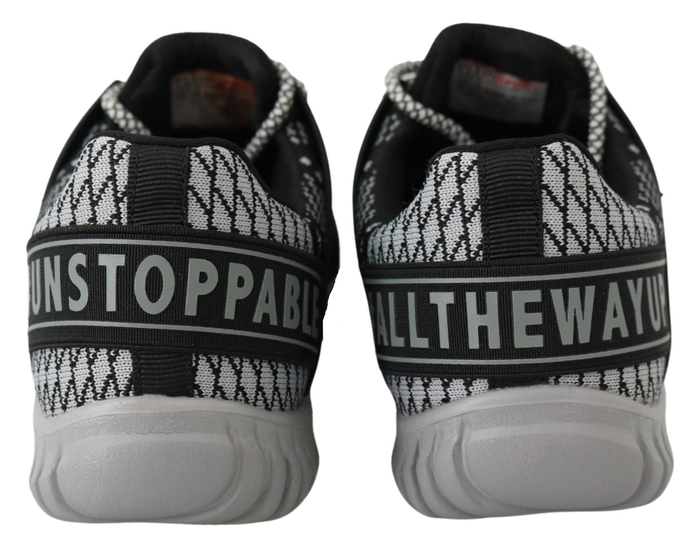 Plein Sport Black Polyester Runner Mason Sneakers Men's Shoes