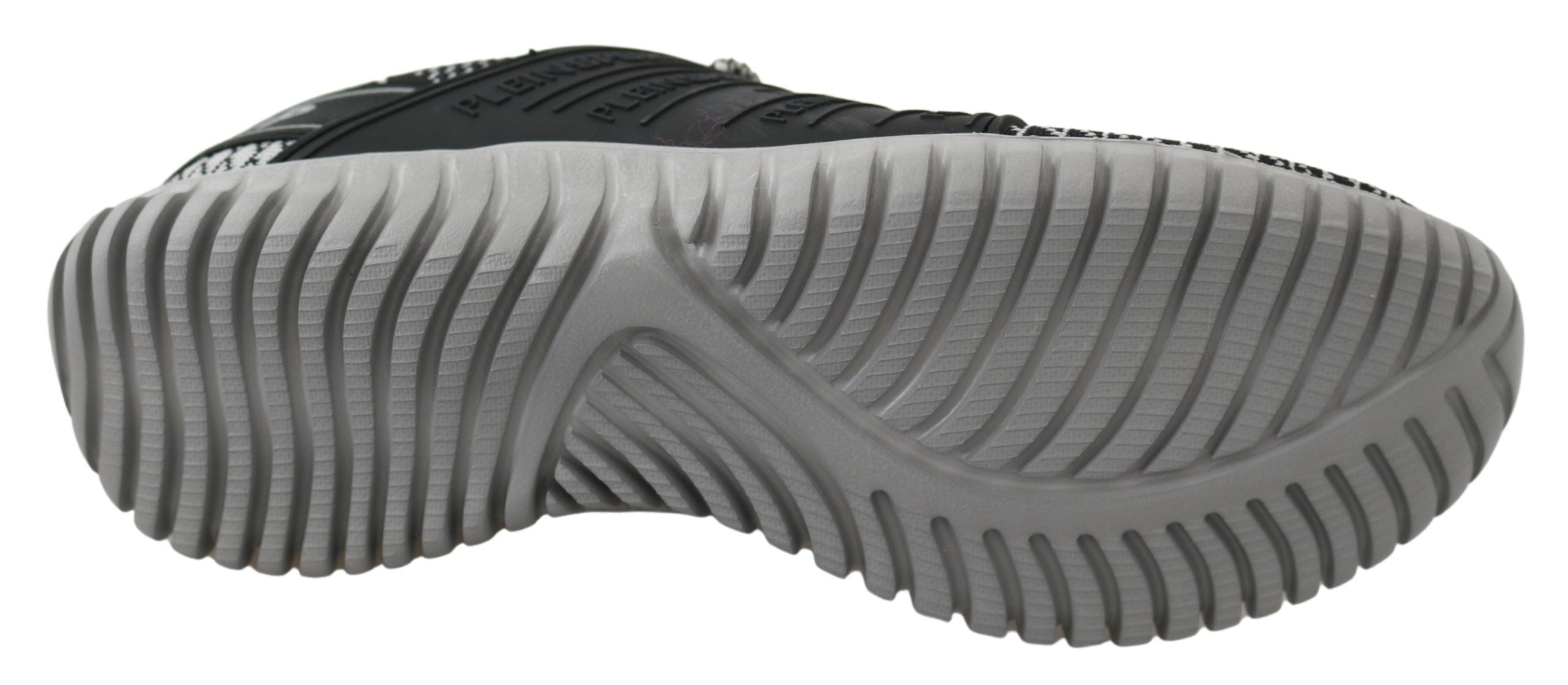 Plein Sport Black Polyester Runner Mason Sneakers Men's Shoes