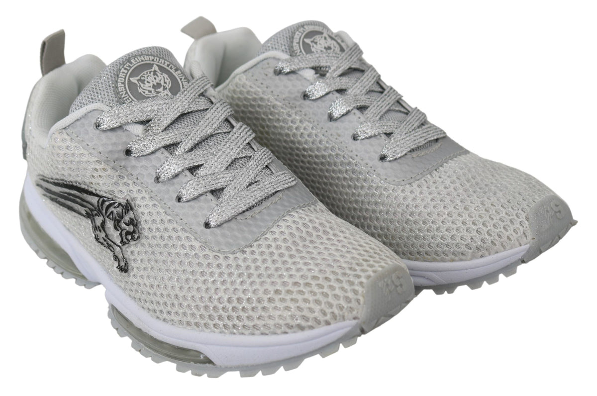 Plein Sport Silver Polyester Gretel Sneakers Women's Shoes