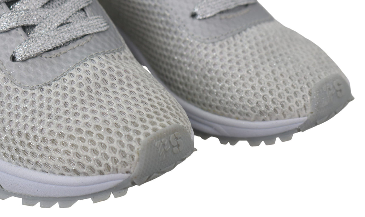 Plein Sport Silver Polyester Gretel Sneakers Women's Shoes