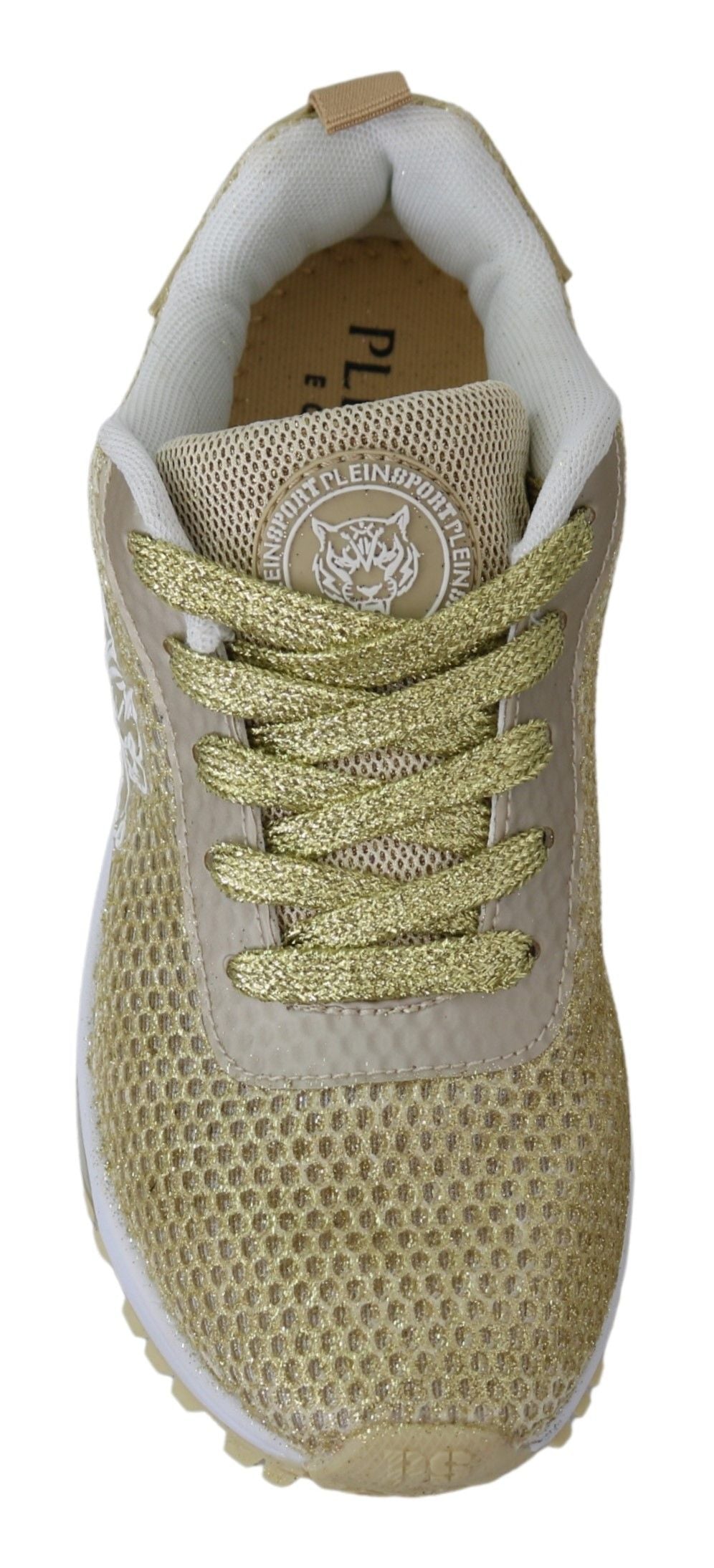Plein Sport Exquisite Gold Polyester Sport Women's Sneakers