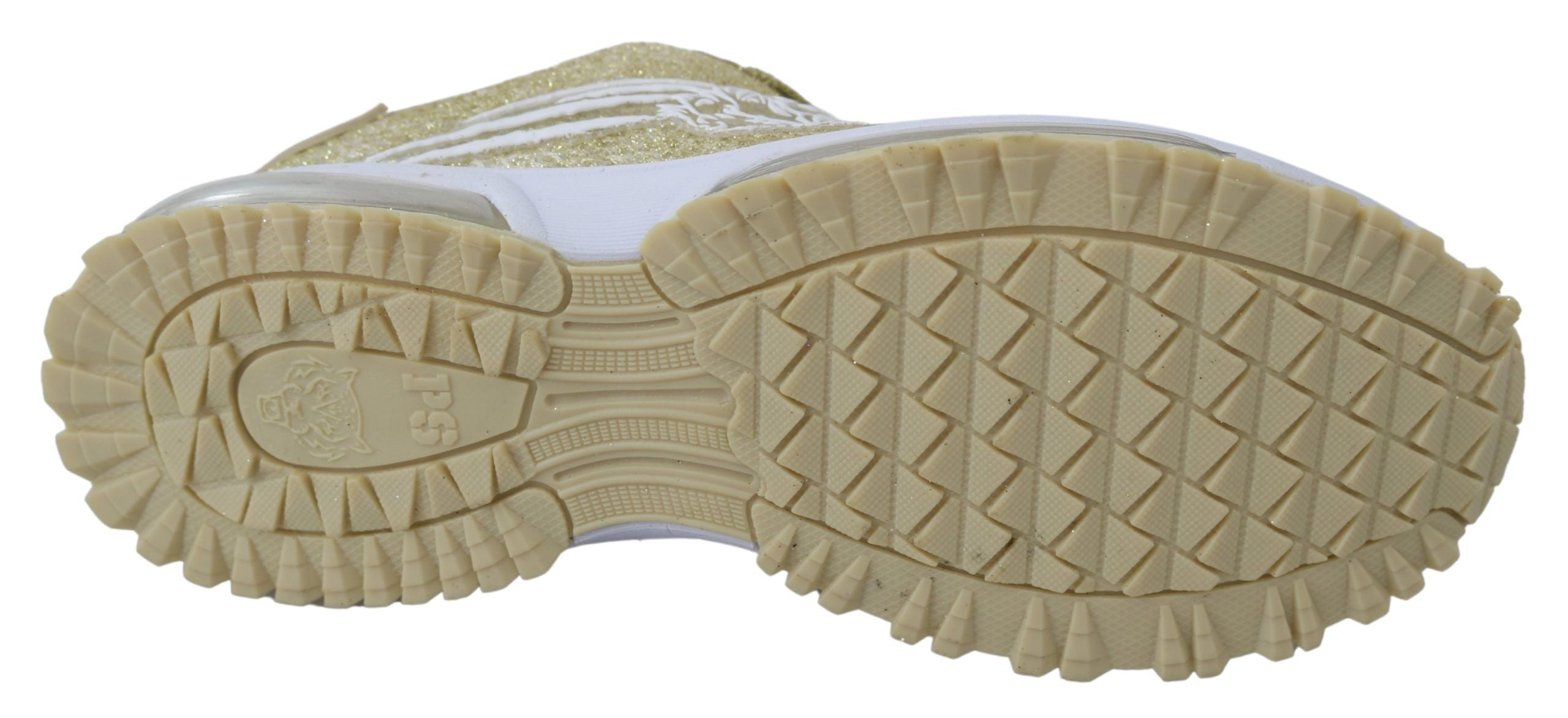 Plein Sport Exquisite Gold Polyester Sport Women's Sneakers
