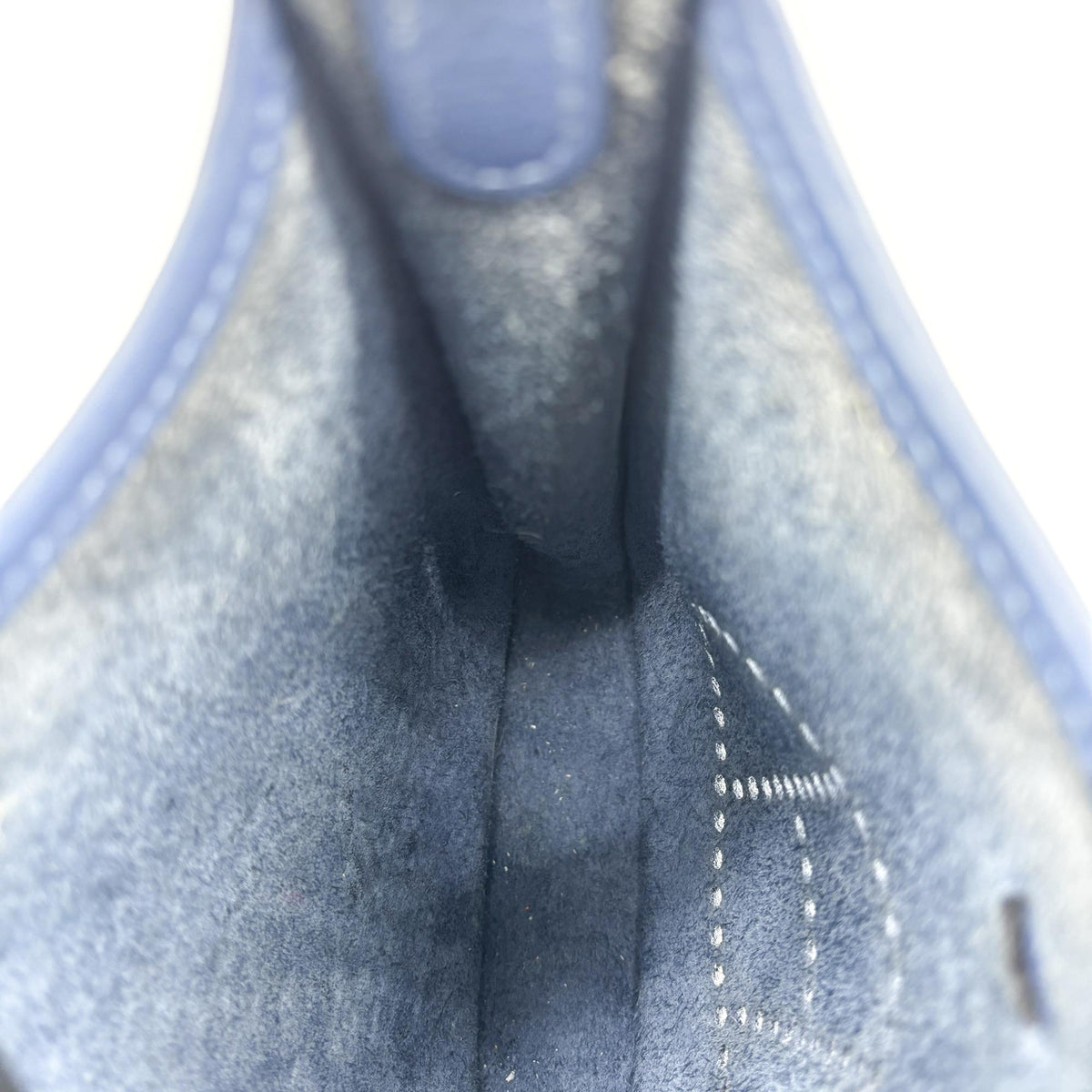 Hermes Evelyne Bag Gen Iii Clemence Blue Leather Shoulder Bag Bag (Pre-Owned)