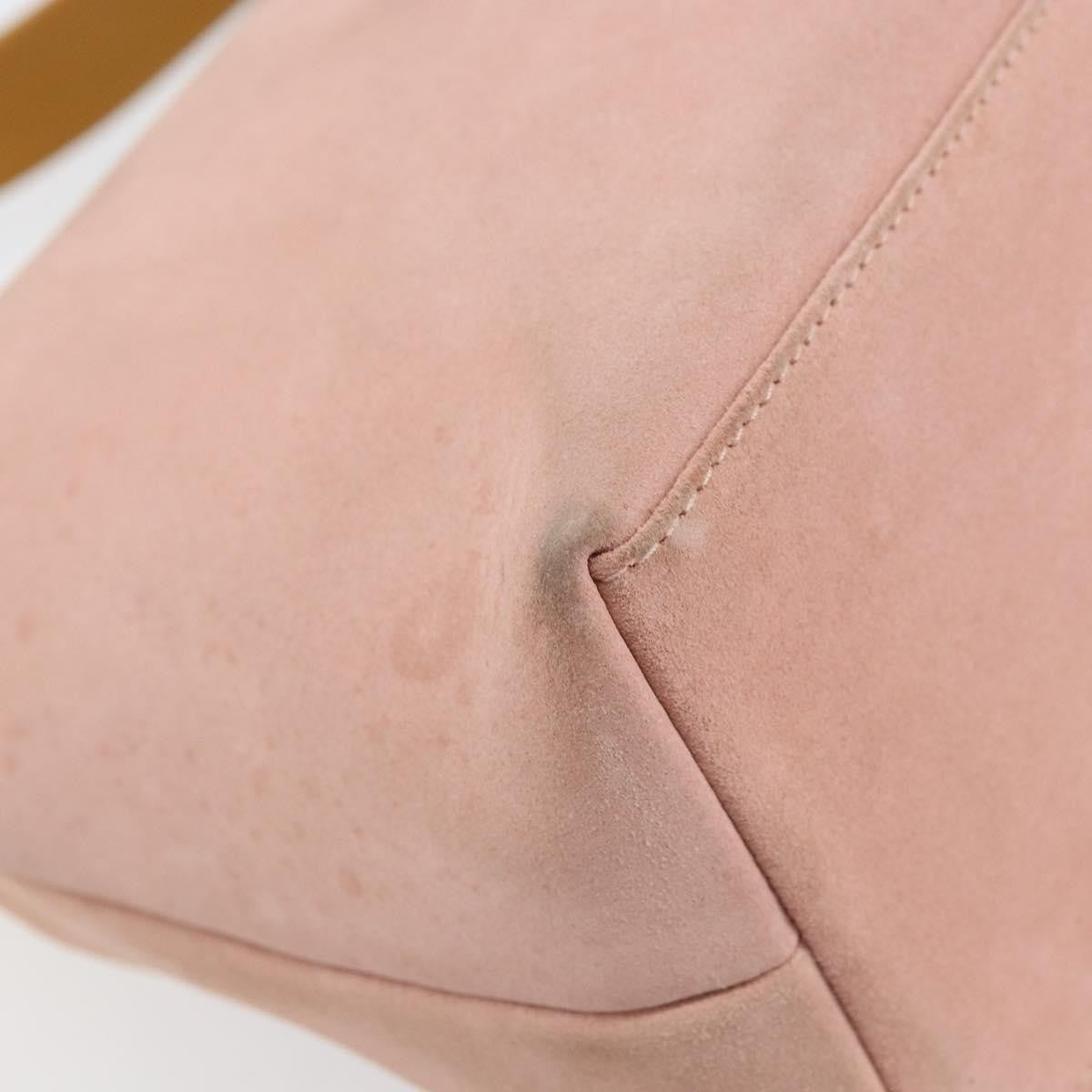 Gucci Vintage Suede Pink Suede Handbag (Pre-Owned)