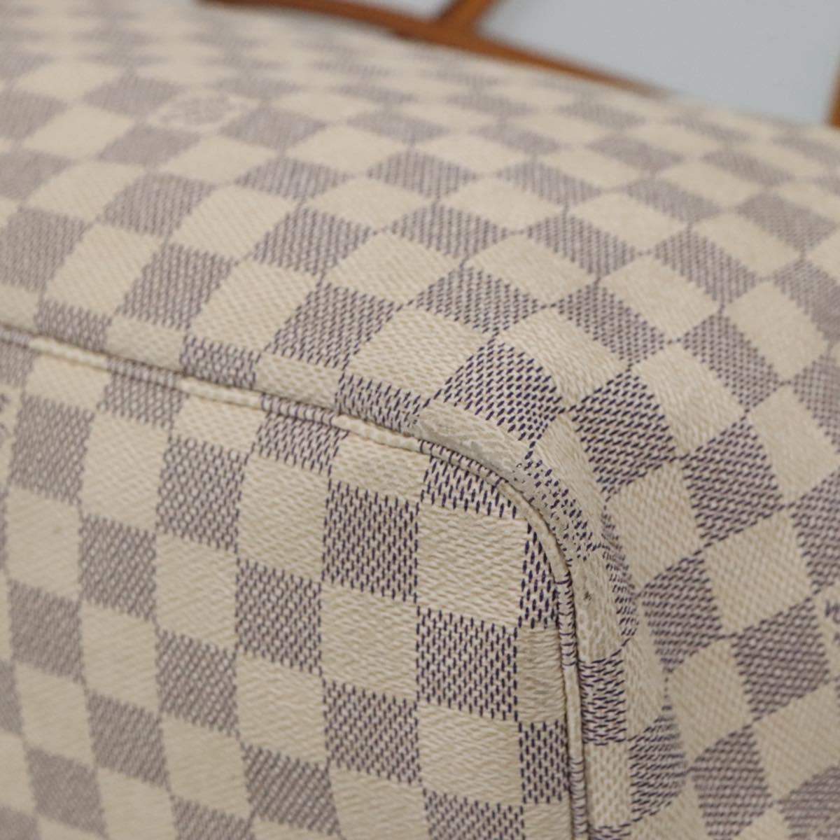 Louis Vuitton Neverfull Gm White Canvas Tote Bag (Pre-Owned)