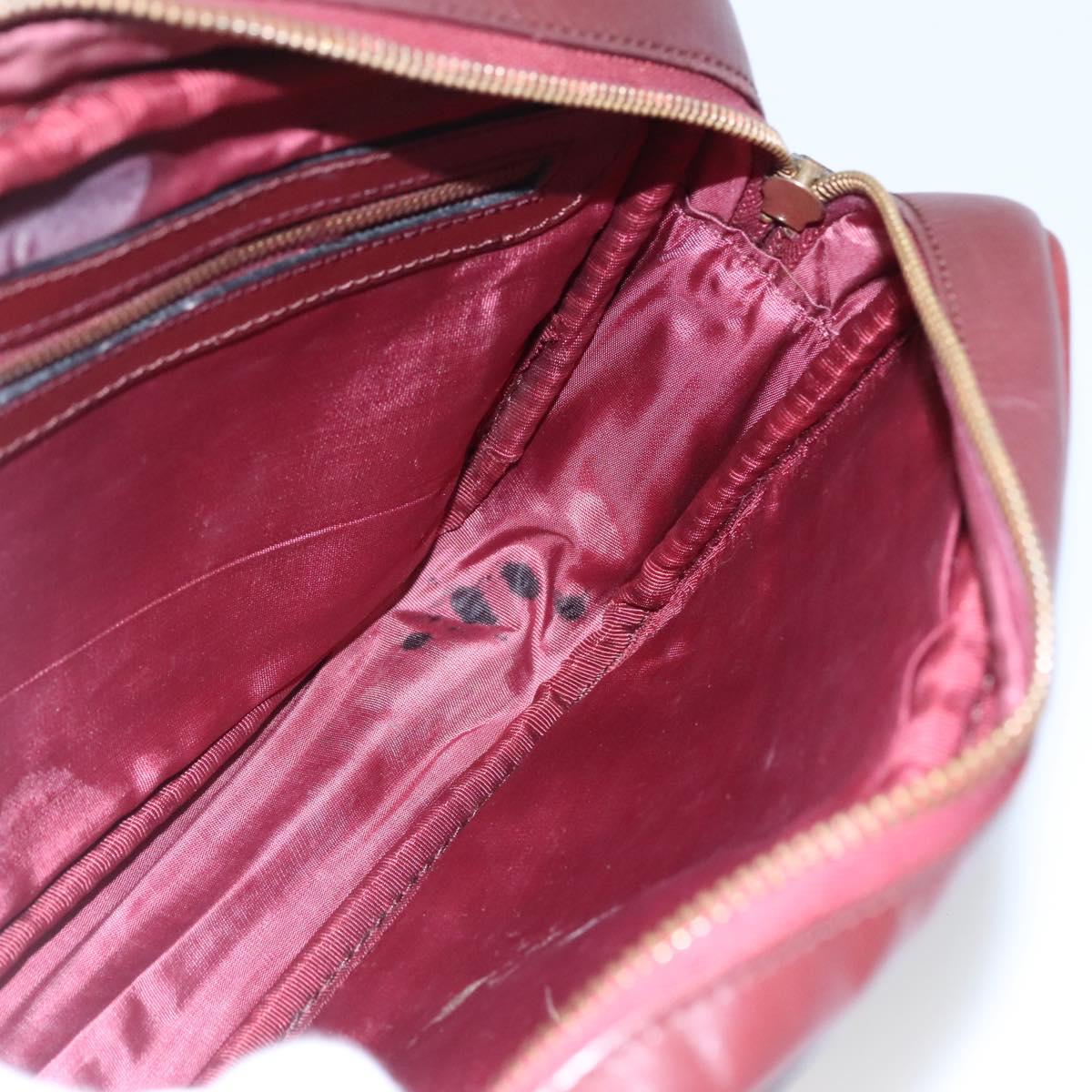 Cartier Must Line Burgundy Leather Shoulder Bag (Pre-Owned)