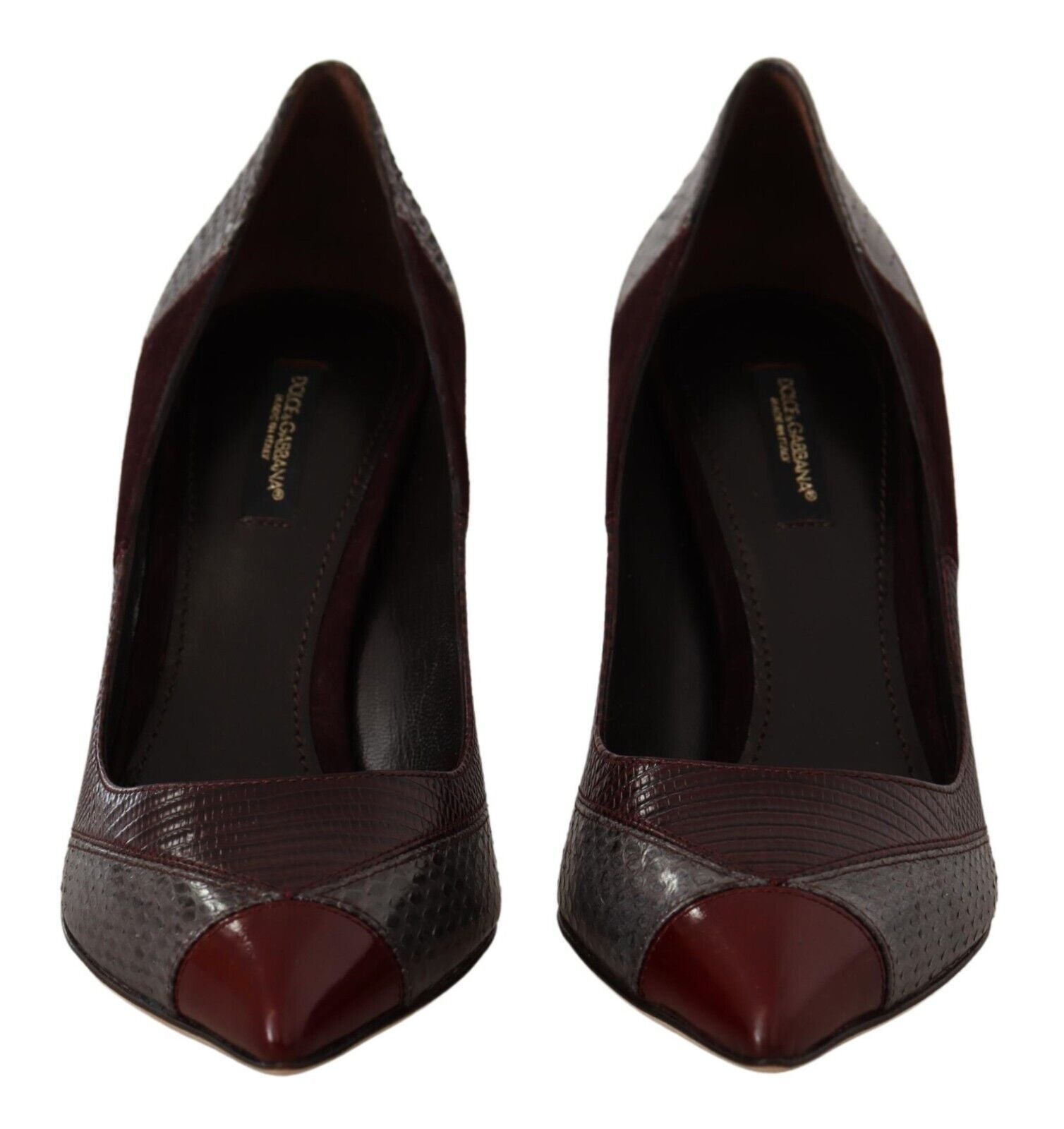 Dolce & Gabbana Multicolor Exotic Leather Heels Pumps Women's Shoes
