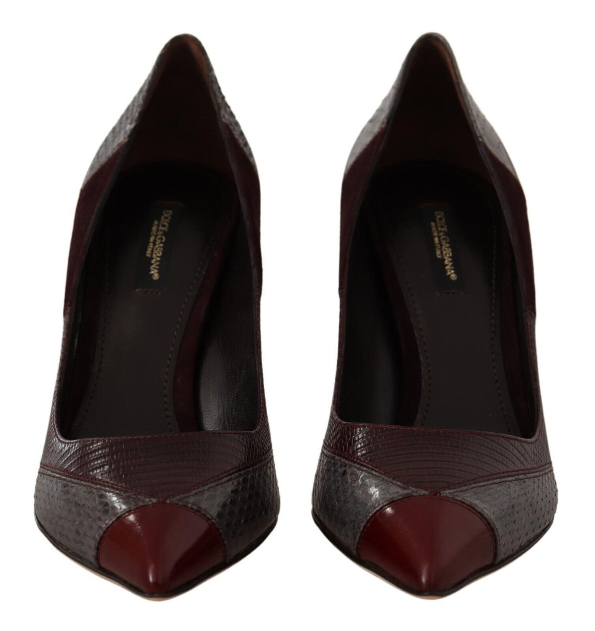 Dolce & Gabbana Multicolor Exotic Leather Heels Pumps Women's Shoes