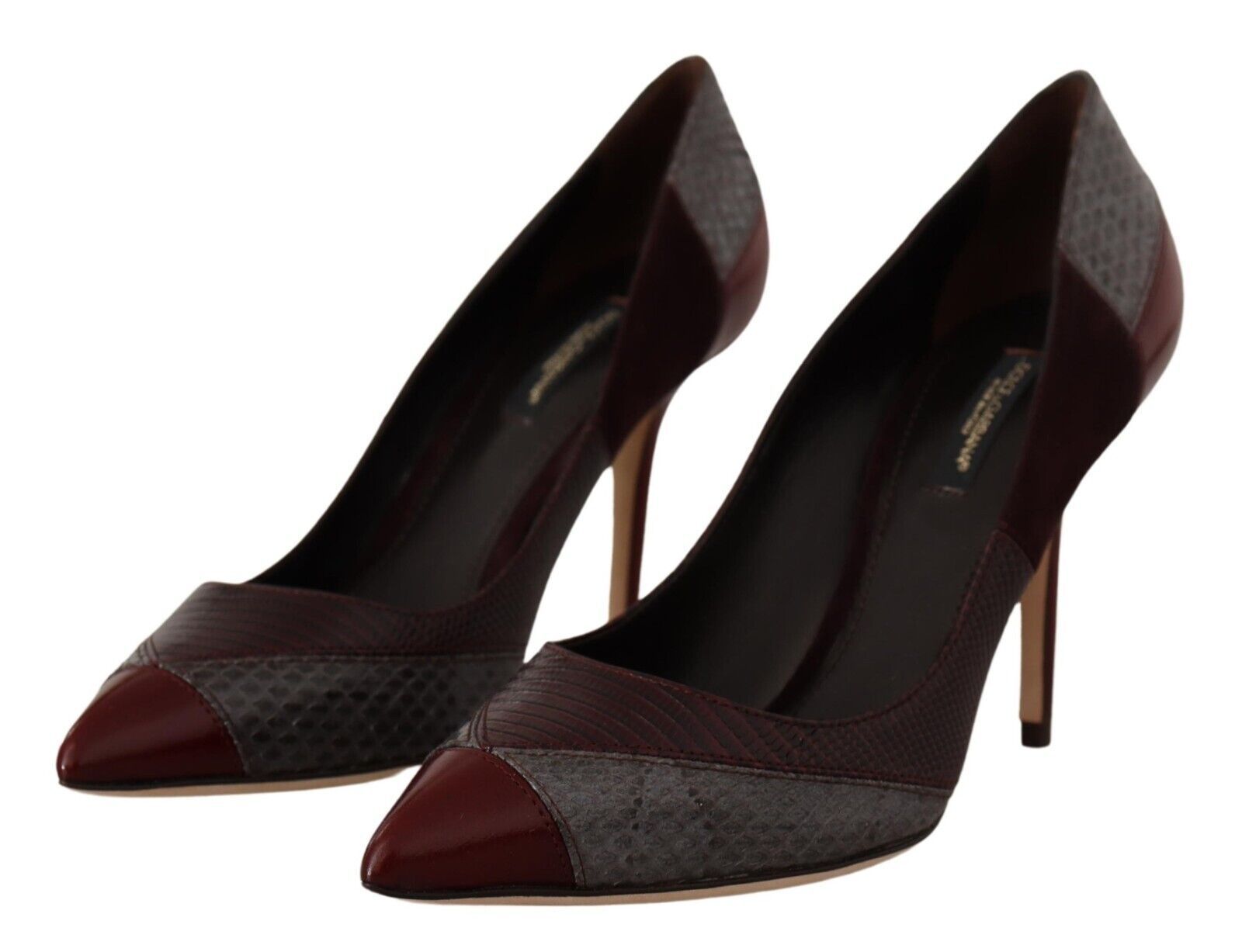 Dolce & Gabbana Multicolor Exotic Leather Heels Pumps Women's Shoes