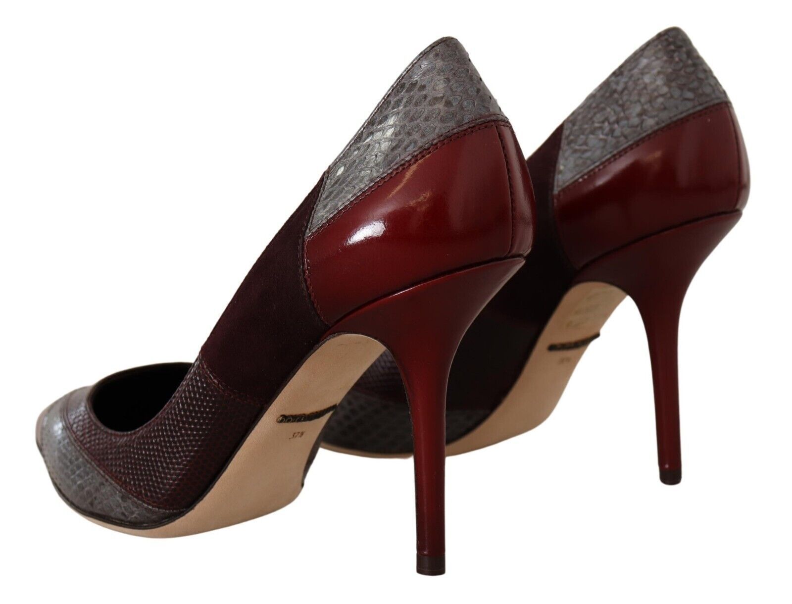 Dolce & Gabbana Multicolor Exotic Leather Heels Pumps Women's Shoes