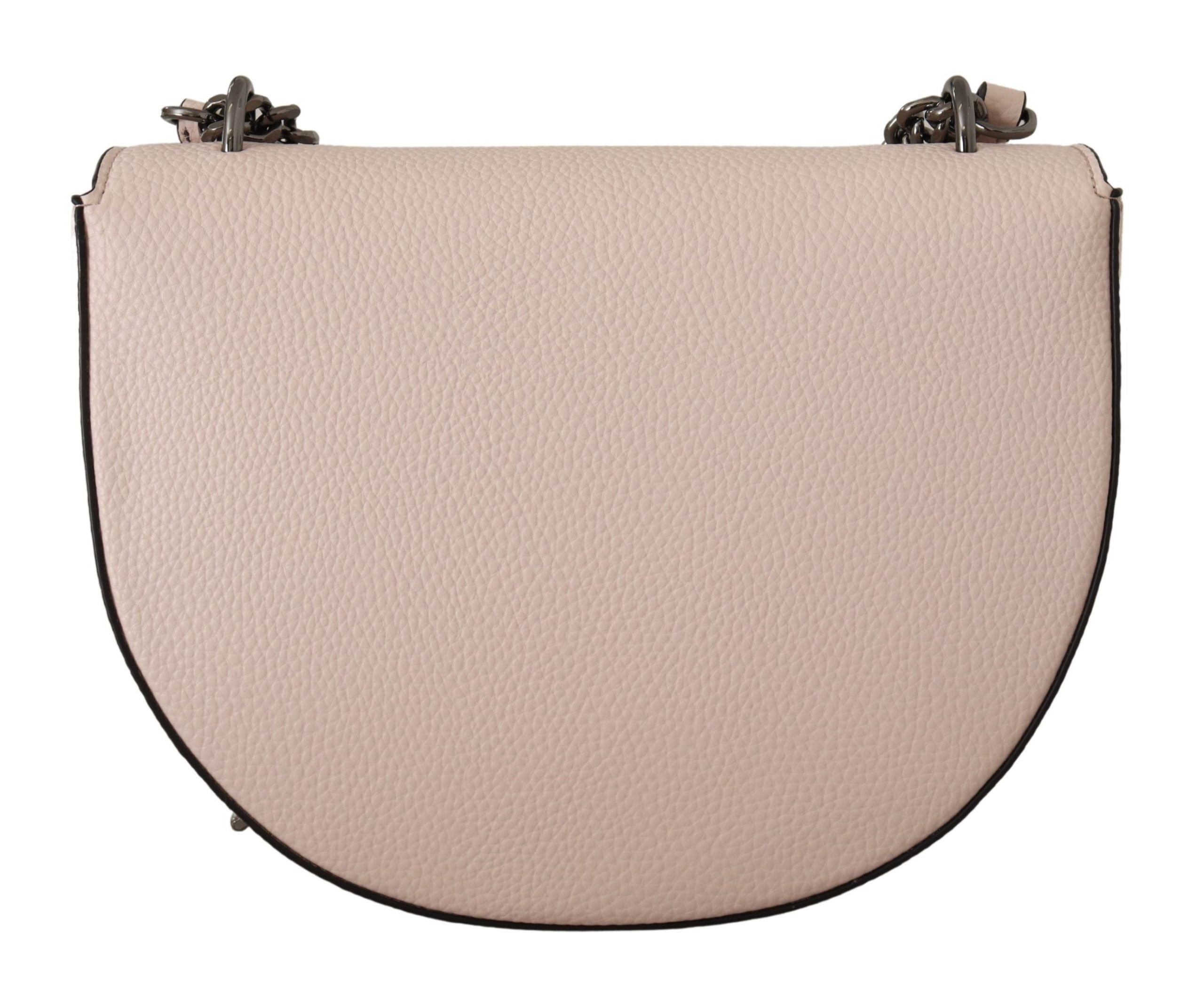 Karl Lagerfeld Elegant Mauve Light Pink Leather Shoulder Women's Bag