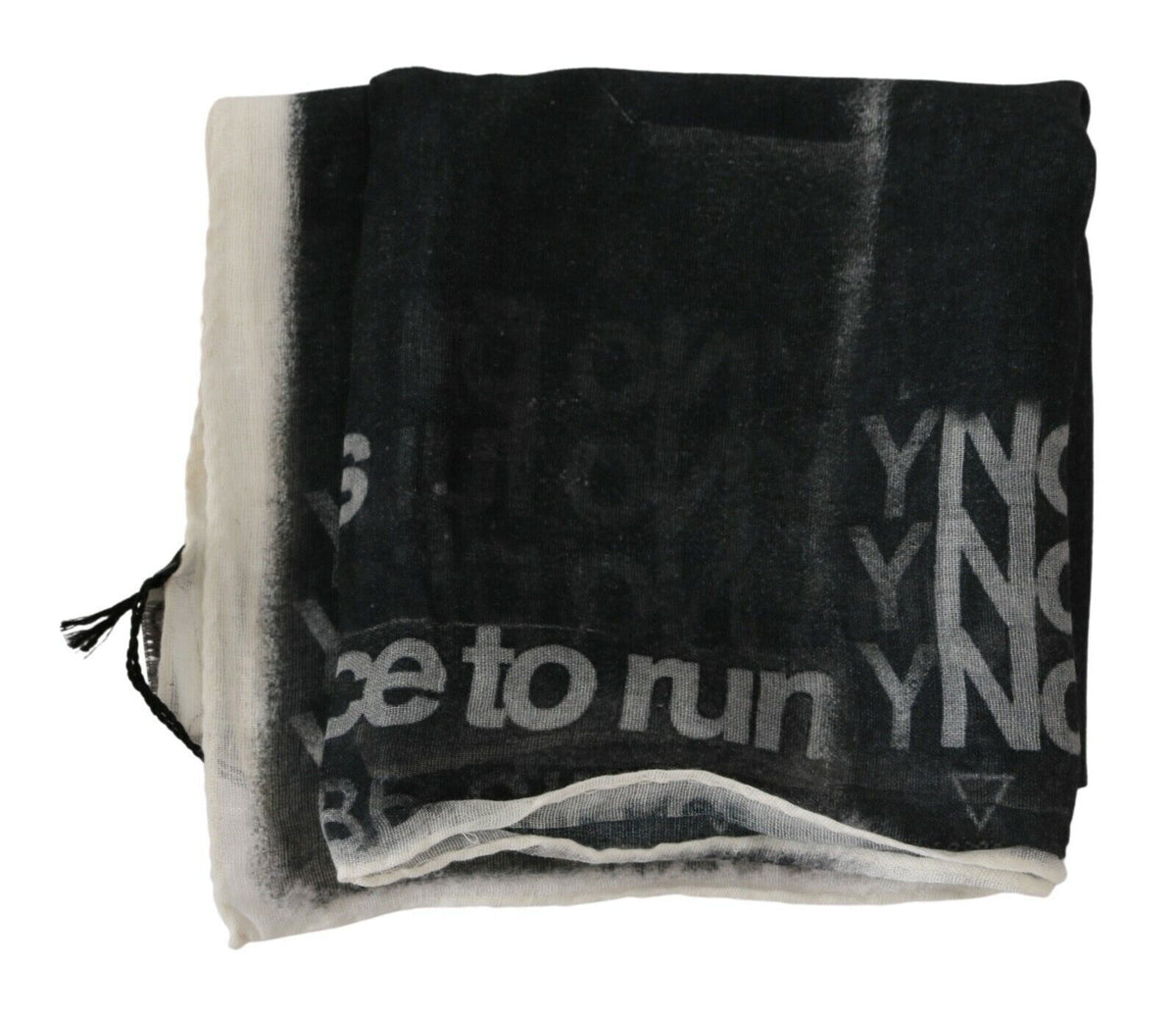 Costume National Dark Gray Wool Foulard Branded Men's Scarf