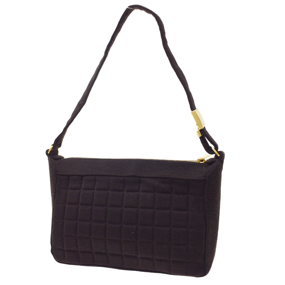 Chanel Chocolate Bar Cc Quilted Jersey Brown Cotton Shoulder Bag Bag (Pre-Owned)