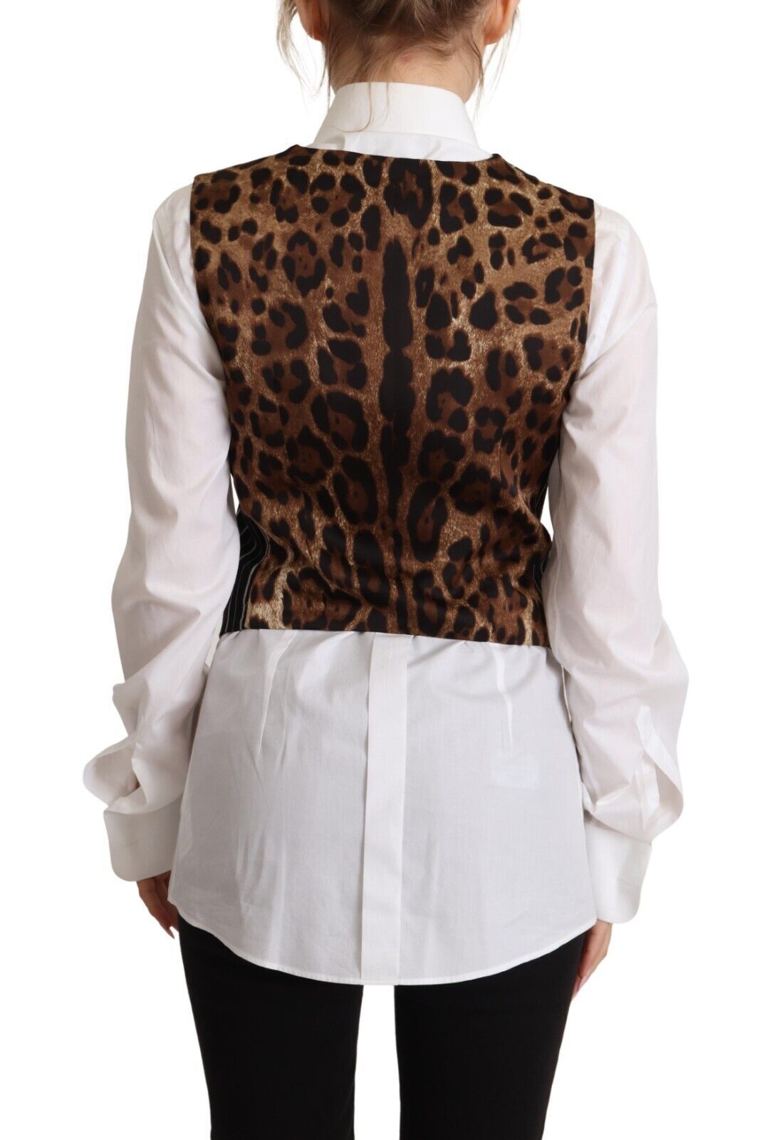 Dolce & Gabbana Elegant V-Neck Sleeveless Wool-Blend Women's Vest
