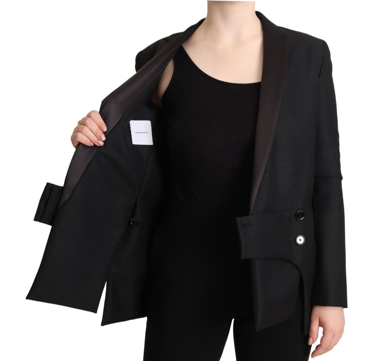 Costume National Black Long Sleeves Double Breasted Women's Jacket