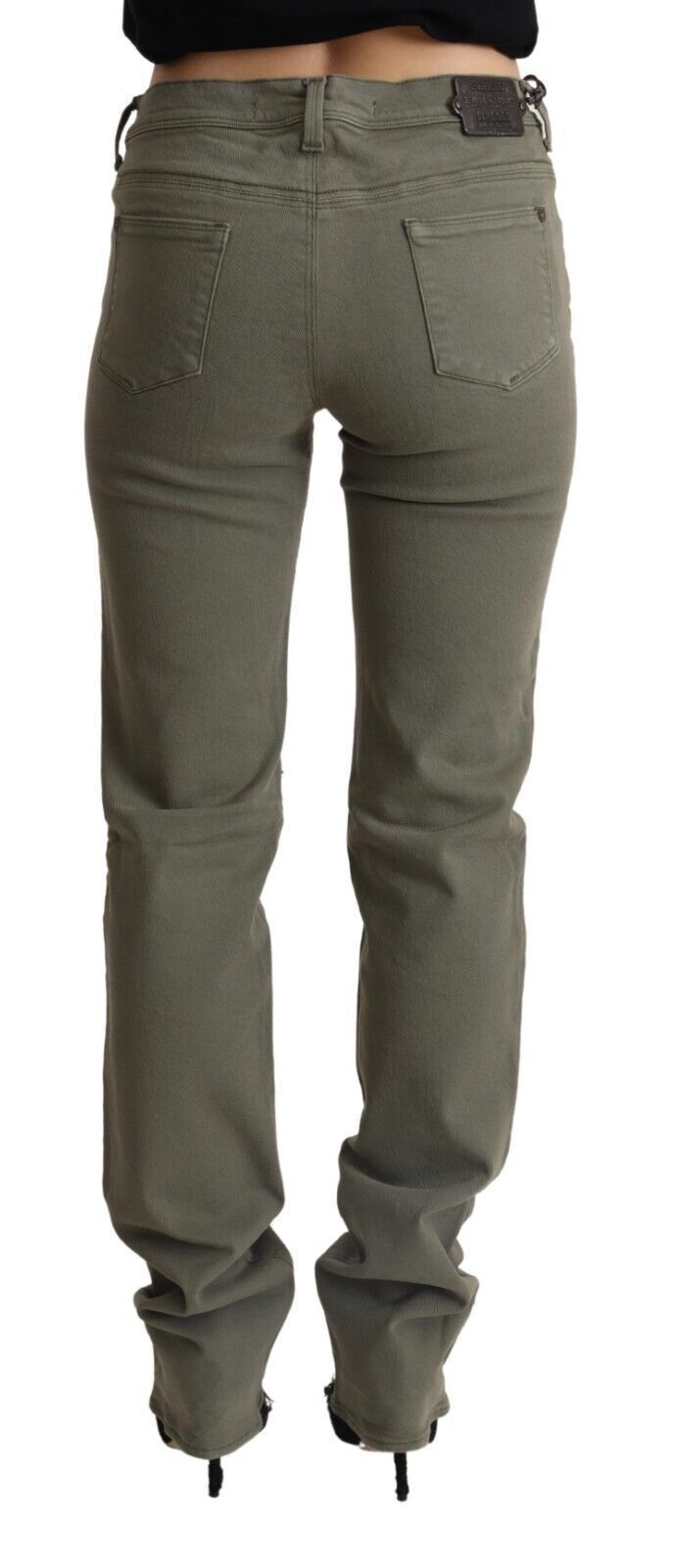 Ermanno Scervino Gray Low Waist Cotton Skinny Denim Trouser Women's Jeans
