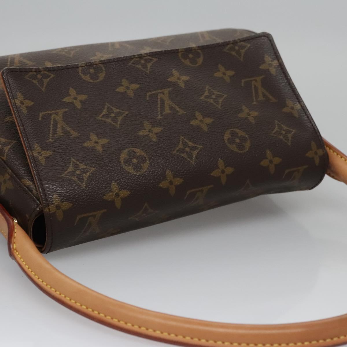 Louis Vuitton Mini Looping Brown Canvas Shoulder Bag (Pre-Owned)
