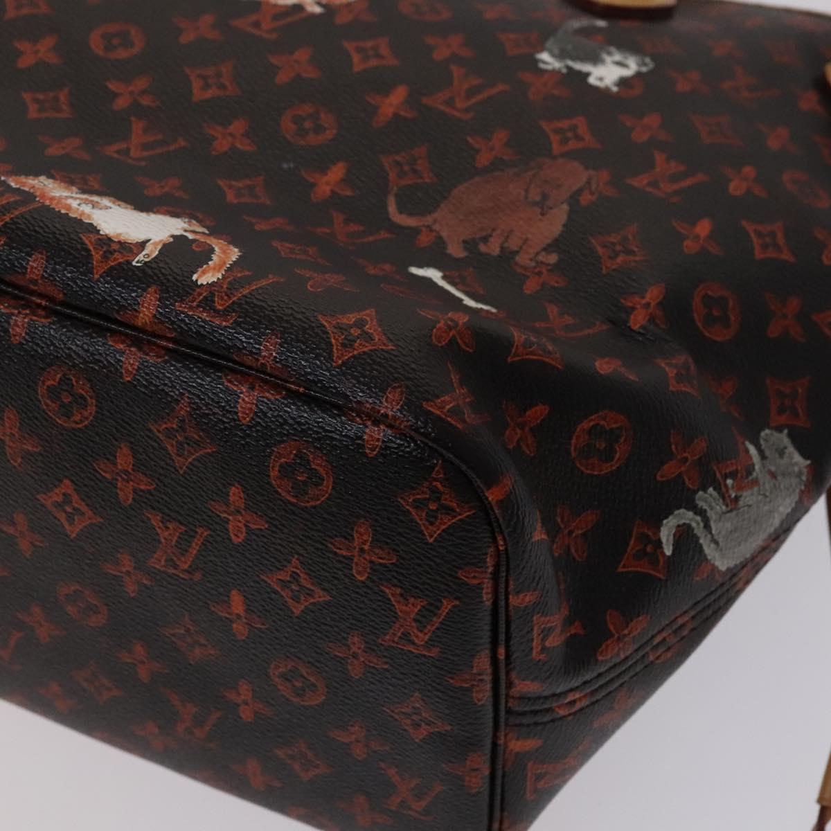 Louis Vuitton Neverfull Mm Black Canvas Tote Bag (Pre-Owned)