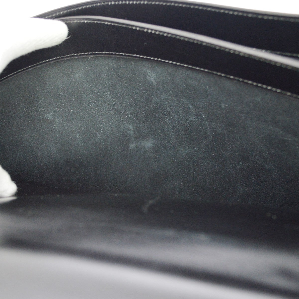 Hermes Sac A Depeches Box Calf Black Leather Handbag (Pre-Owned)