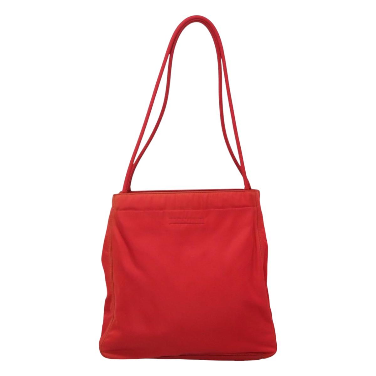 Prada Re-Nylon Red Synthetic Shoulder Bag (Pre-Owned)