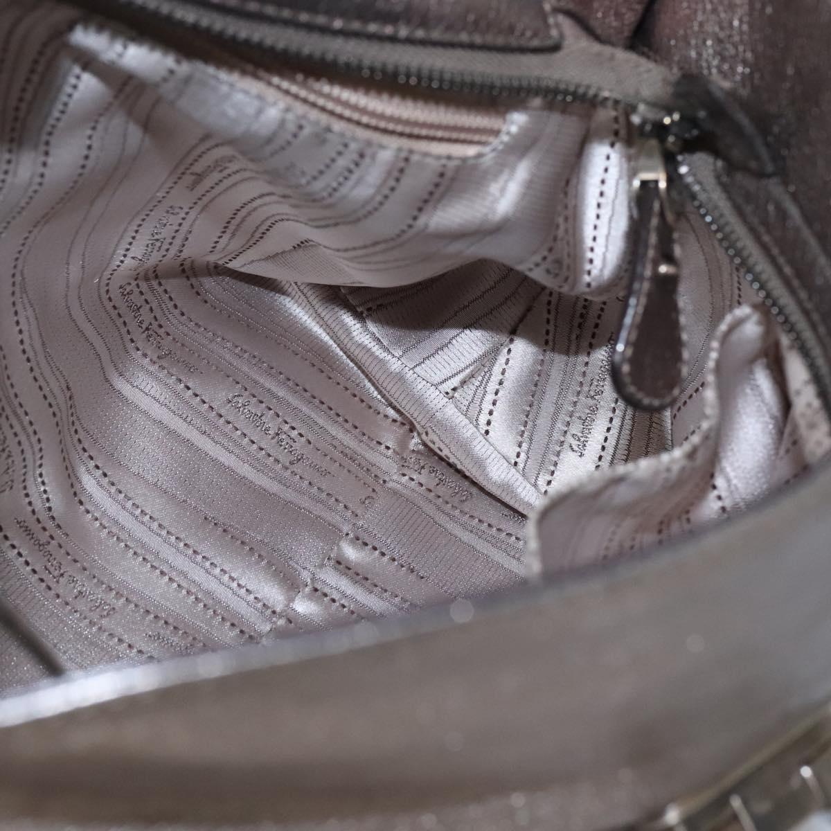 Salvatore Ferragamo Sofia Silver Leather Handbag (Pre-Owned)