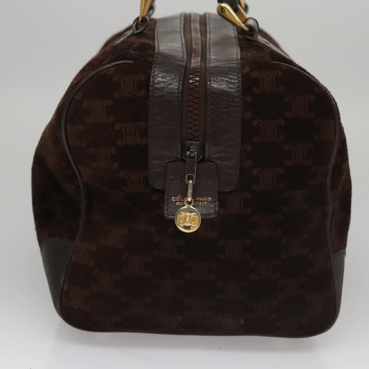Céline Macadam Brown Suede Handbag (Pre-Owned)