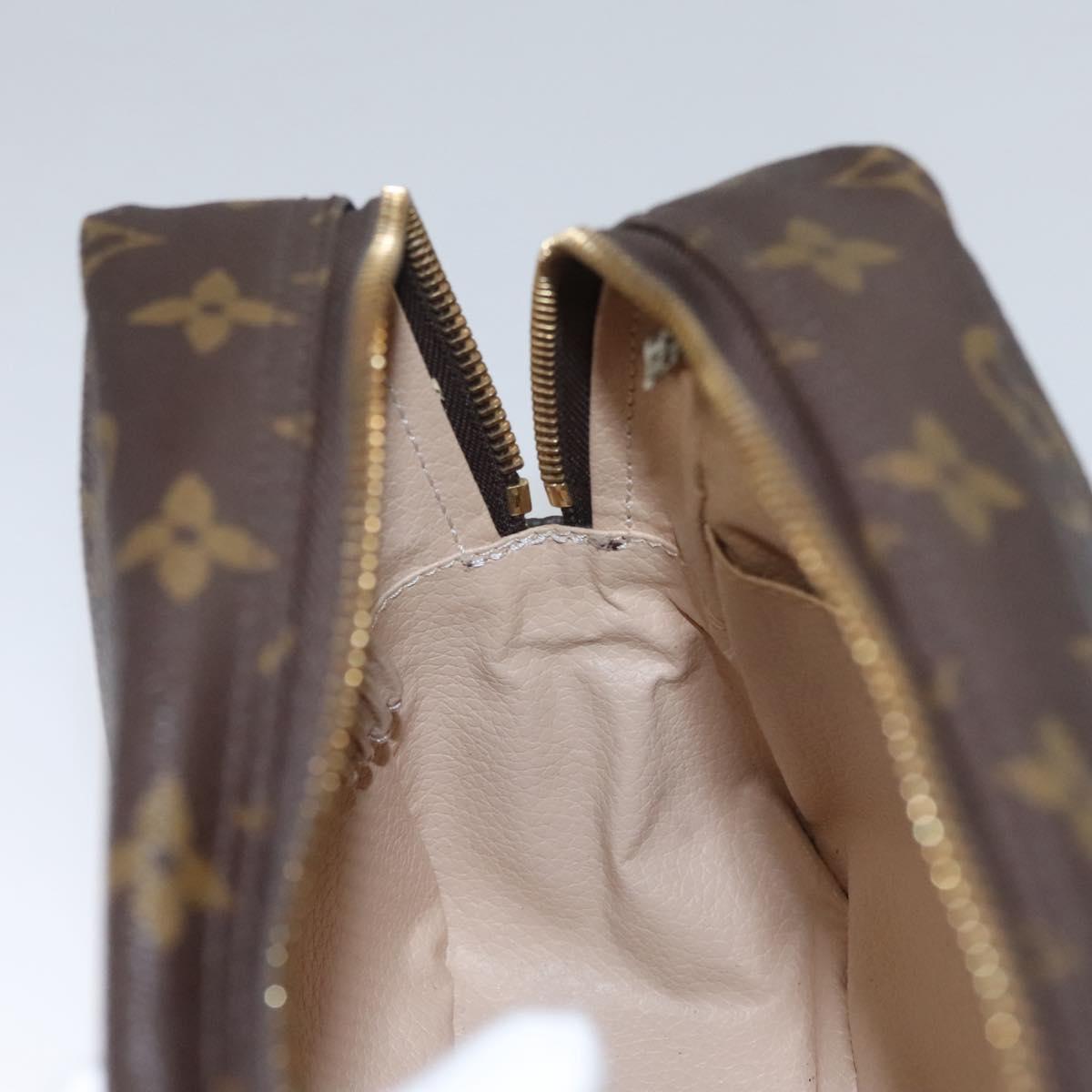 Louis Vuitton Trousse Toilette 28 Brown Canvas Clutch Bag (Pre-Owned)