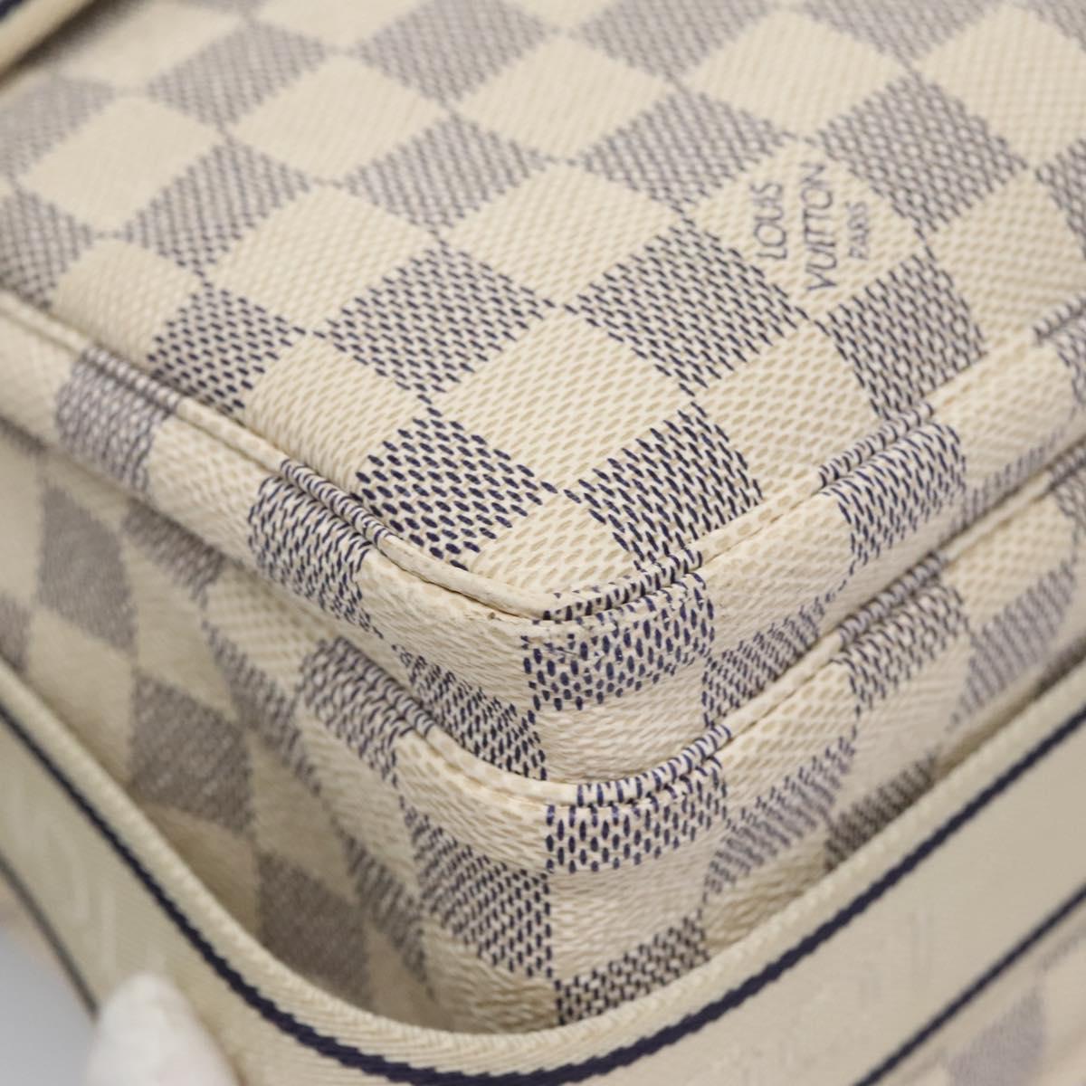 Louis Vuitton Naviglio White Canvas Shoulder Bag (Pre-Owned)