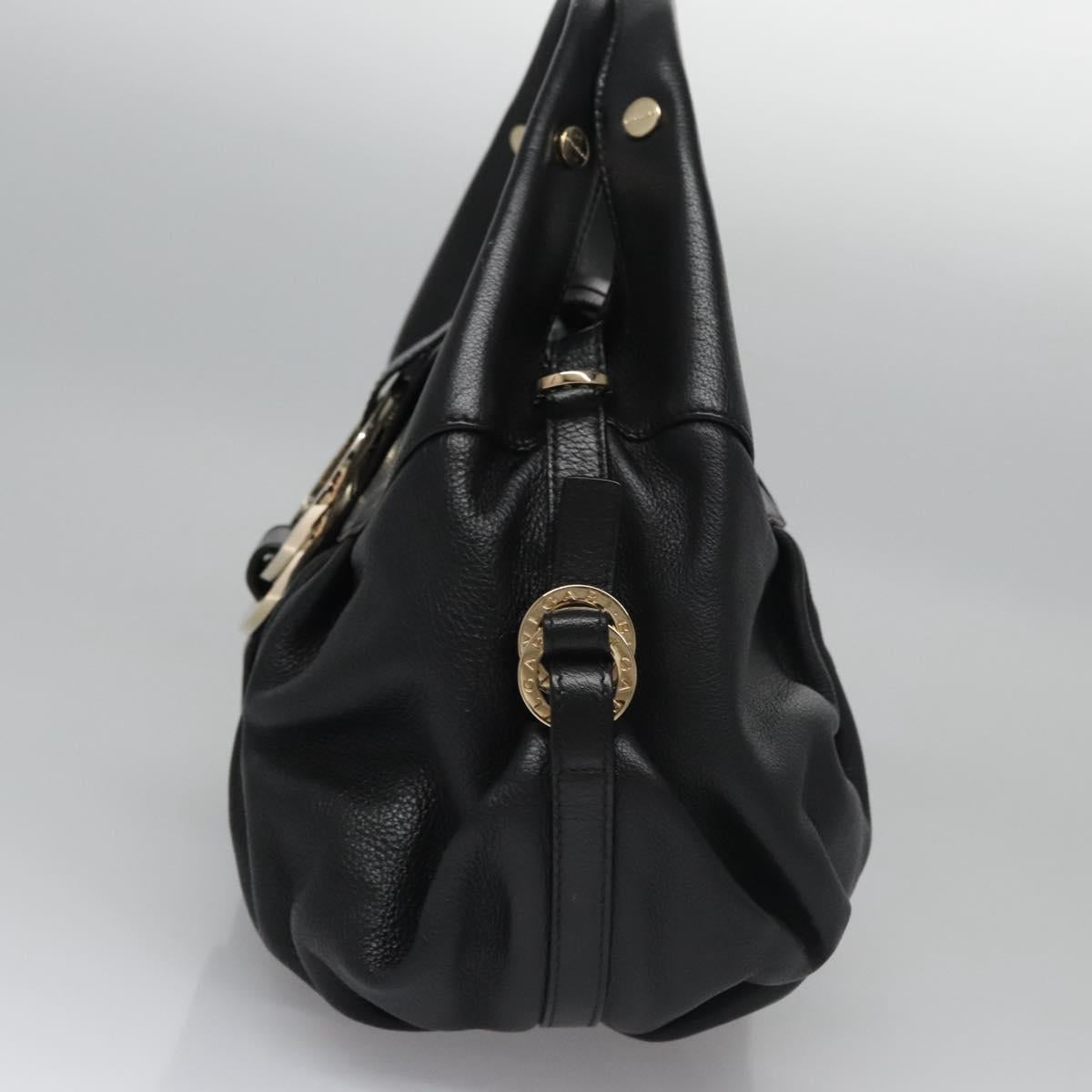 Bulgari Chandra Black Leather Handbag (Pre-Owned)