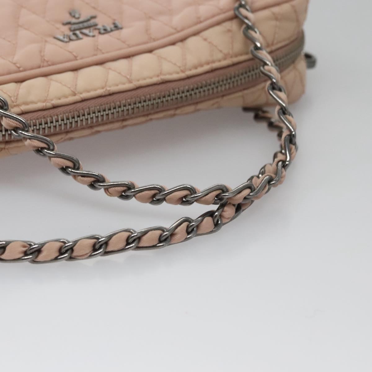 Prada Tessuto Pink Calfskin Shoulder Bag (Pre-Owned)