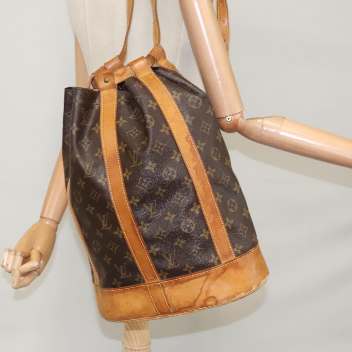 Louis Vuitton Randonnée Brown Canvas Shoulder Bag (Pre-Owned)