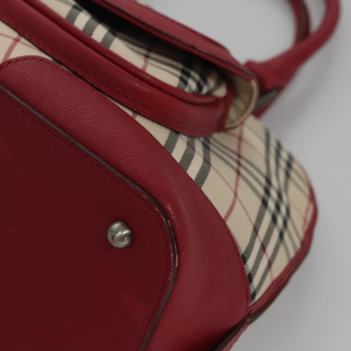 Burberry Nova Check Beige Canvas Handbag (Pre-Owned)