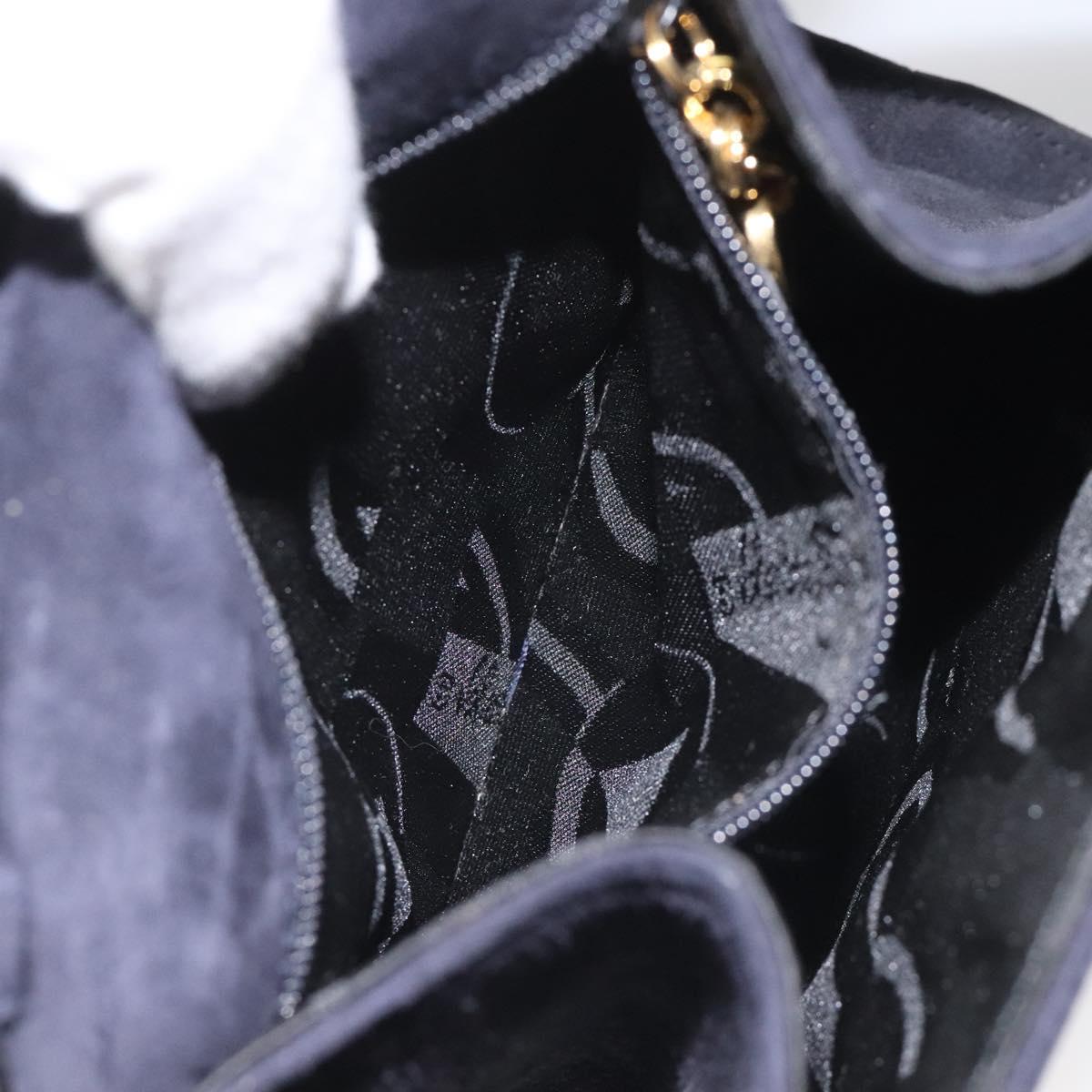 Salvatore Ferragamo Navy Suede Handbag (Pre-Owned)