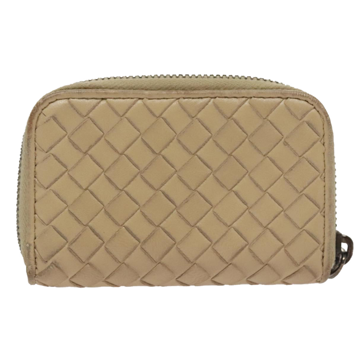 Bottega Veneta Intrecciato Beige Leather Wallet (Pre-Owned)