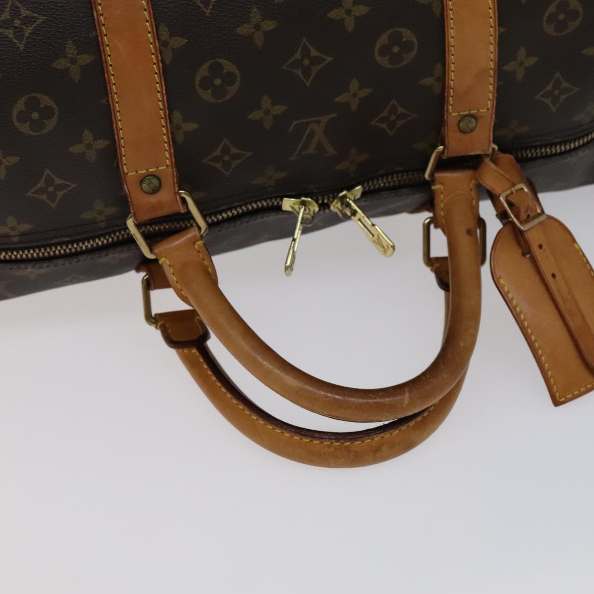 Louis Vuitton Keepall Bandoulière 60 Brown Canvas Travel Bag (Pre-Owned)