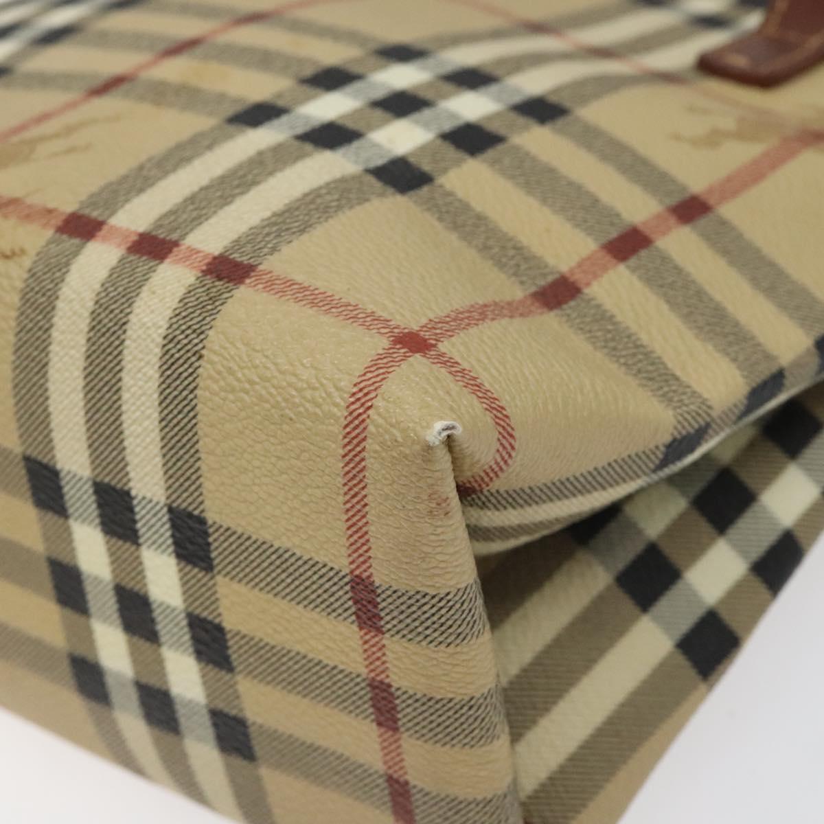 Burberry Haymarket Beige Canvas Handbag (Pre-Owned)