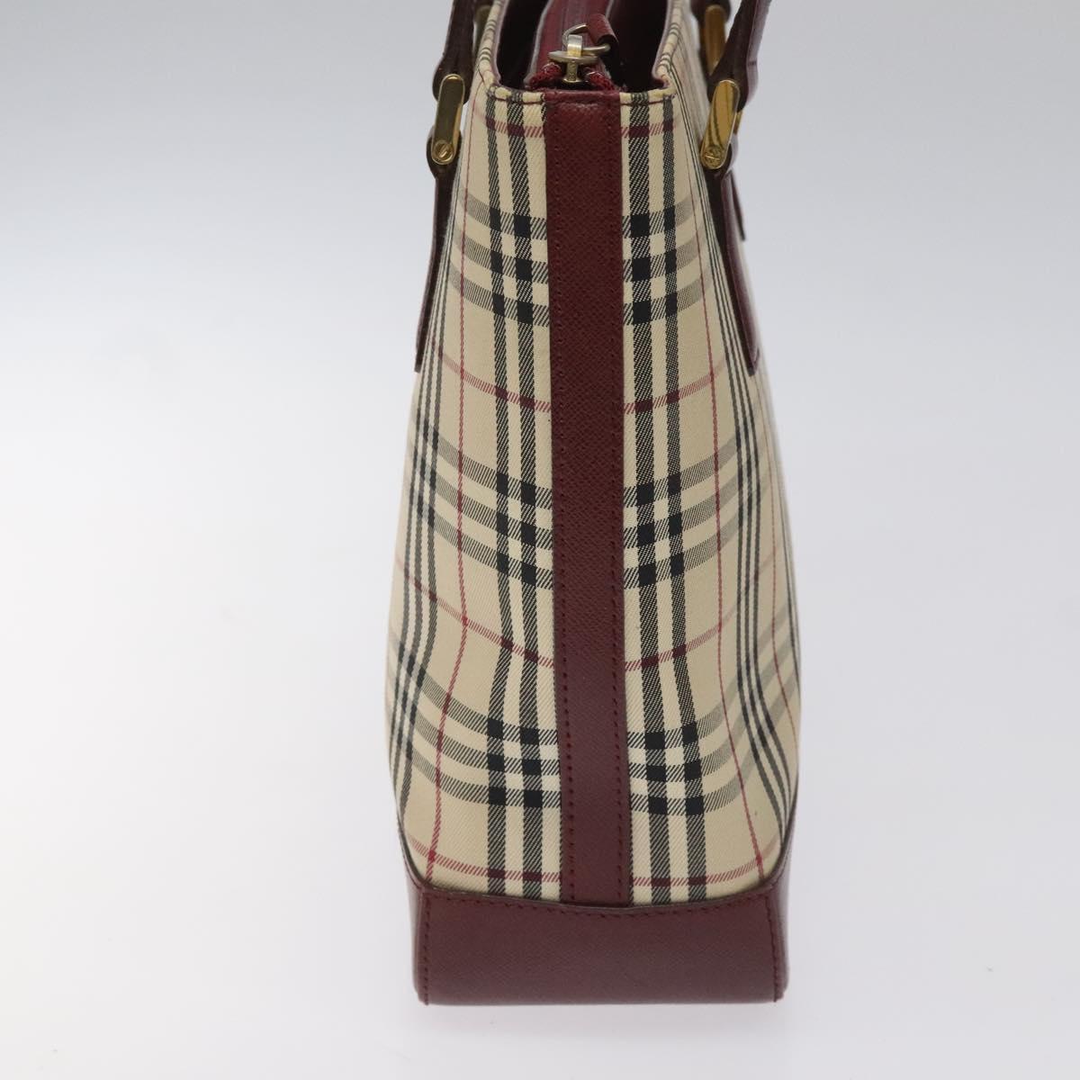 Burberry Nova Check Beige Canvas Tote Bag (Pre-Owned)