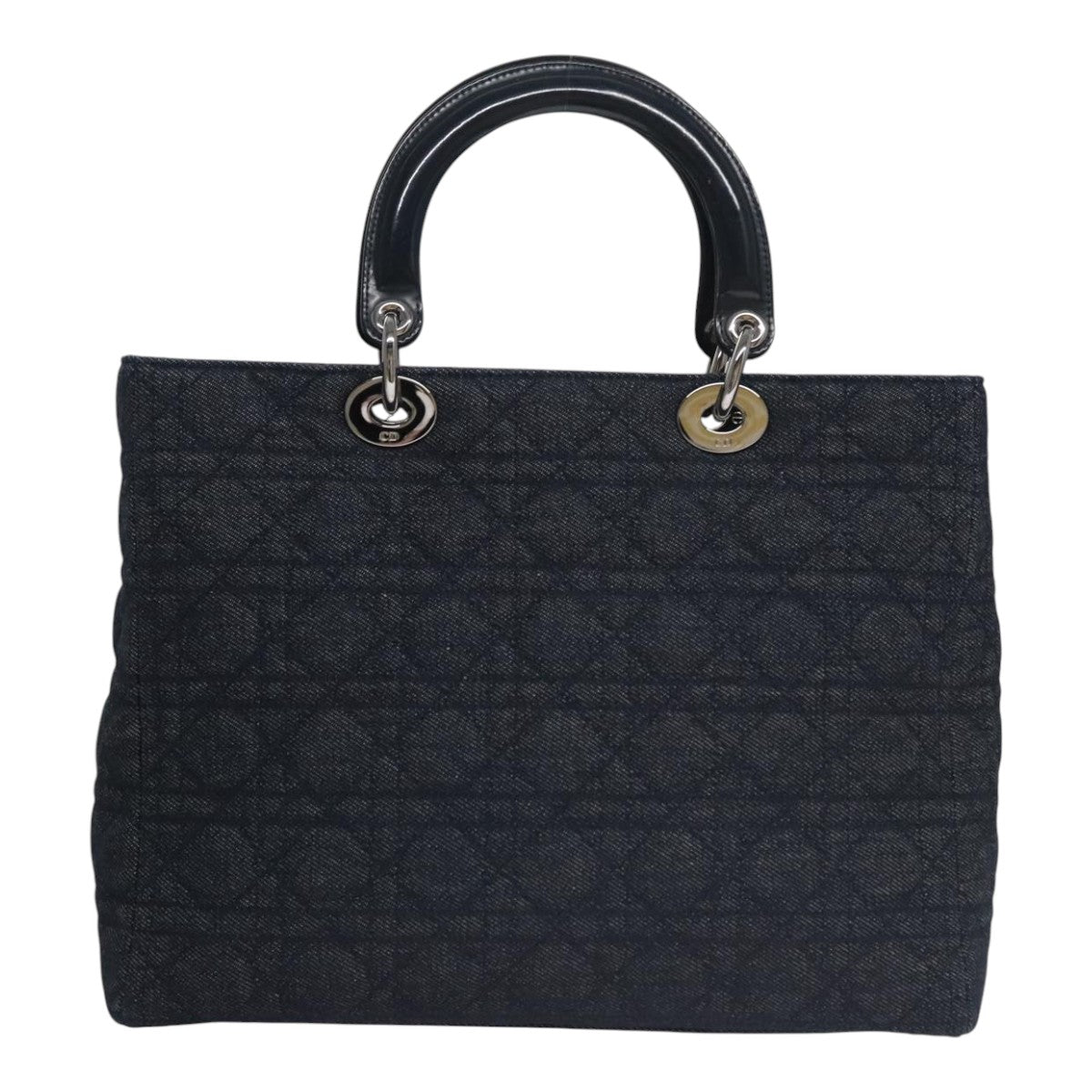 Dior Lady Dior Navy Denim - Jeans Handbag (Pre-Owned)
