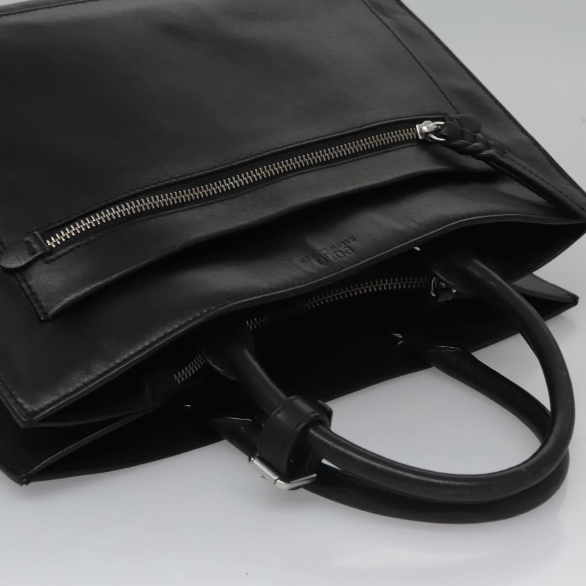 Ralph Lauren Polo Black Leather Tote Bag (Pre-Owned)