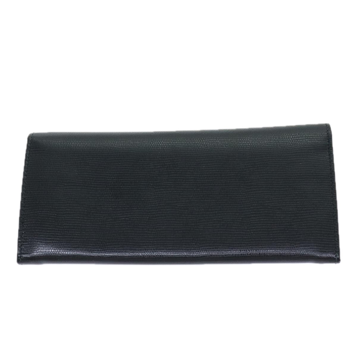 Céline Logo Du Cercle Black Leather Wallet (Pre-Owned)
