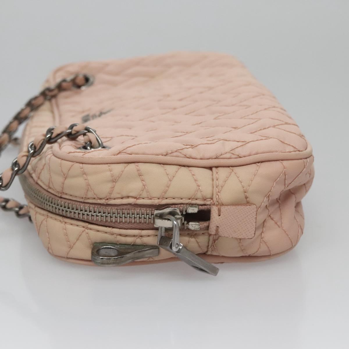 Prada Tessuto Pink Calfskin Shoulder Bag (Pre-Owned)
