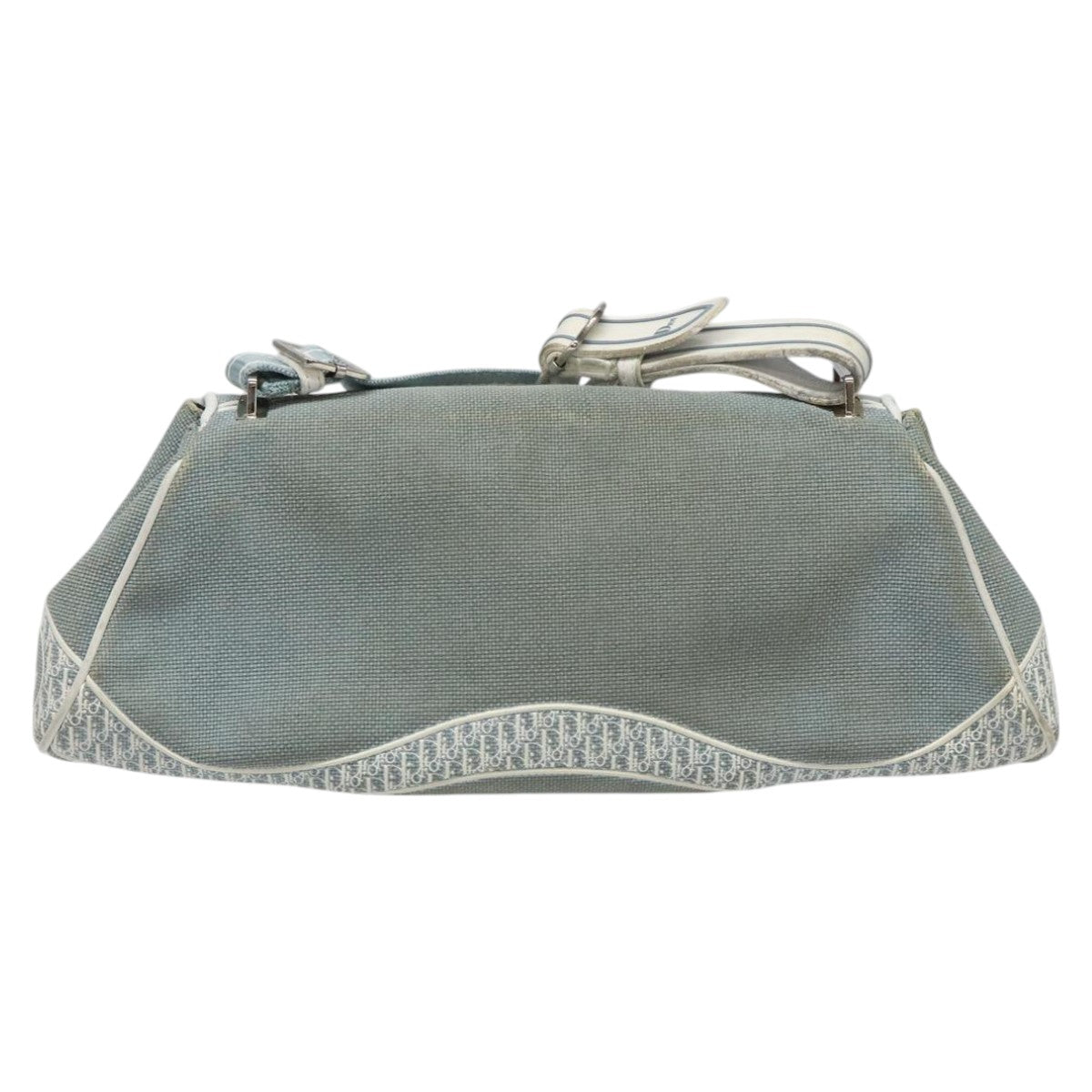 Dior Trotter Blue Canvas Shoulder Bag (Pre-Owned)