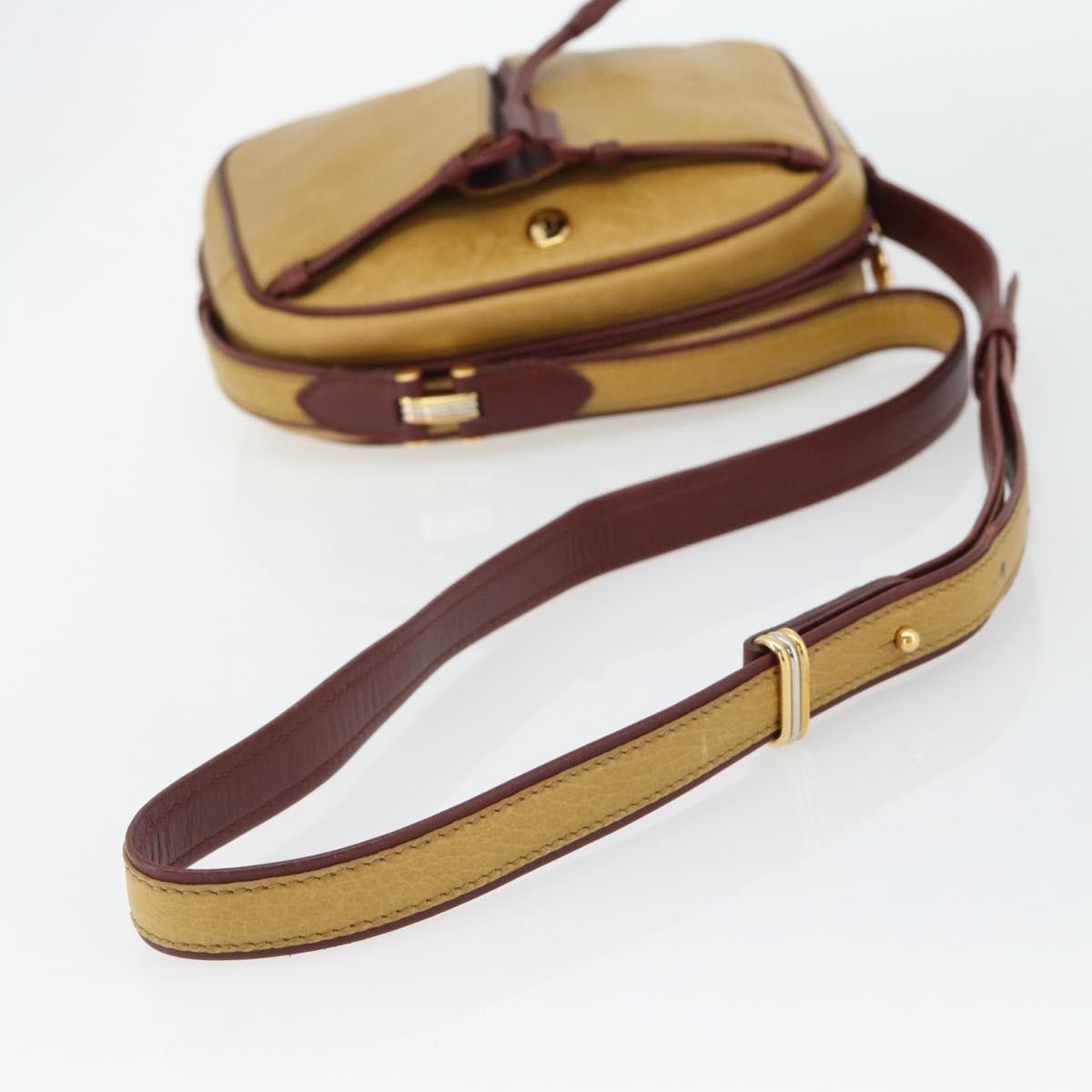 Cartier Tasseled Must De Cartier Leather Yellow Leather Shoulder Bag Bag (Pre-Owned)