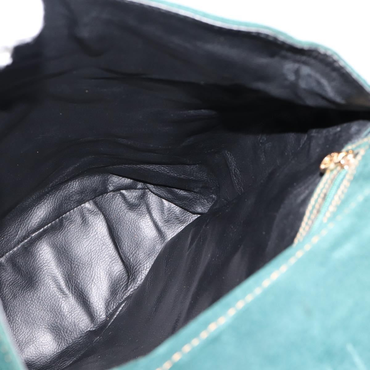 Fendi Handbag Suede Green Suede Handbag (Pre-Owned)