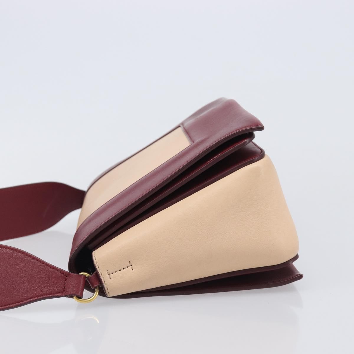 Celine Frame Leather Beige Leather Shoulder Bag Bag (Pre-Owned)