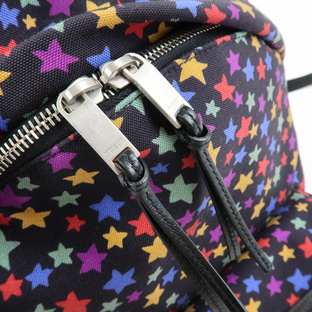 Saint Laurent City Printed Corduroy Multicolour Canvas Backpack Bag (Pre-Owned)